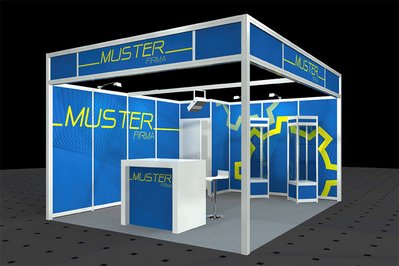 Example corner stand 5 × 4 m